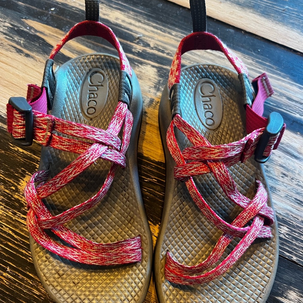 Chaco Kids Sandals - Pink and Gray